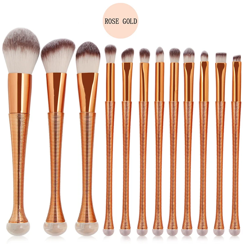 12 шт. профессиональные русалки кисти для макияжа бровей основы пудры