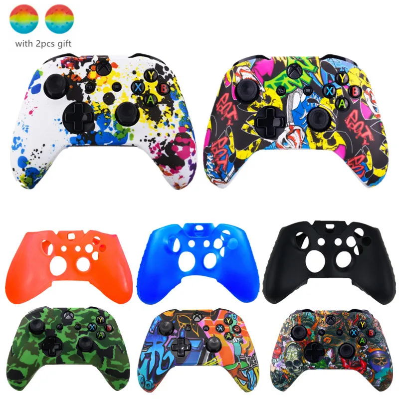 

Anti-slip Silicone Replacement Protection Cover For XBOX ONE Controller Gameing Accesorios with Joystick Thumb Stick Cap Case