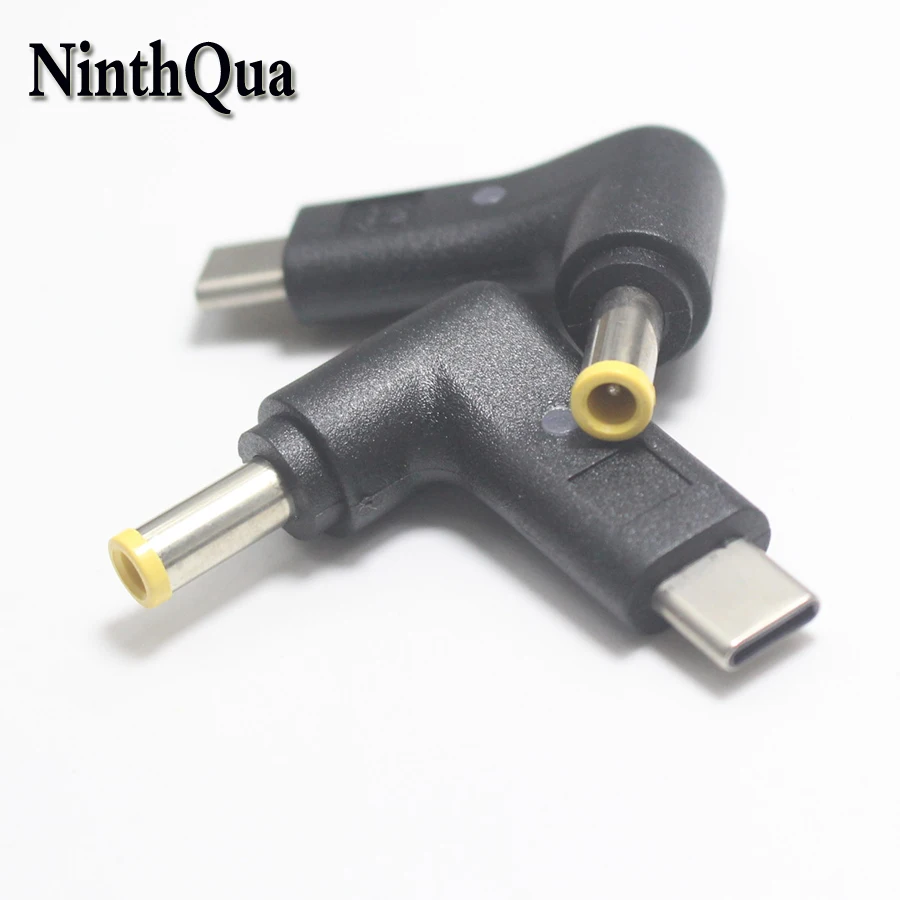 Nithqua USB 3 1 Type C папа к DC 5 0*3 0 мм 19V вилка правый угол адаптер питания для