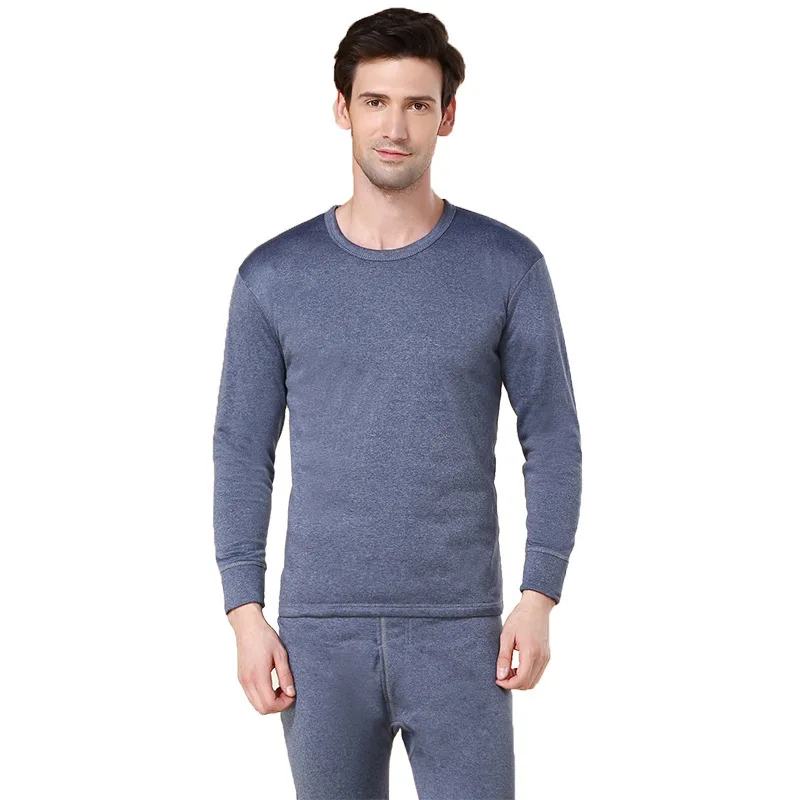 man Warm suit Womne термобелье большого размера модное термобелье с длинным рукавом термо хлопок зима бархат толстый флис теплый сон - Цвет: man Warm suit