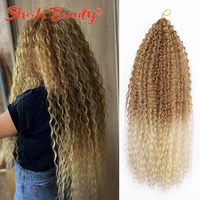 20 28inch synthetic crochet hair afro curls yaki kinky soft ombre crochet braiding hair extensions marly hair for black women