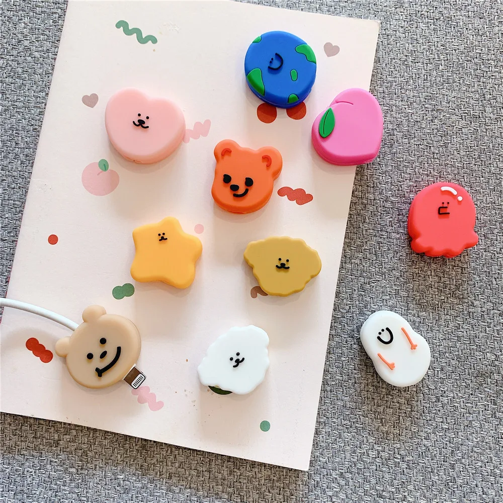 

Cute Socket Phone USB Cable Protector for iPhone Xiaomi Samsung Data Line Cord Protective Case Protection Sleeve Wire Cover