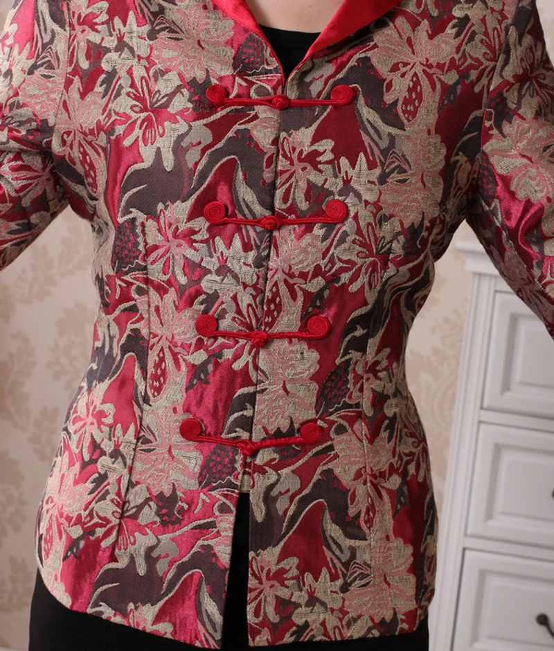 Китайская куртка для среднего и пожилого возраста костюм Тан женщин с длинными