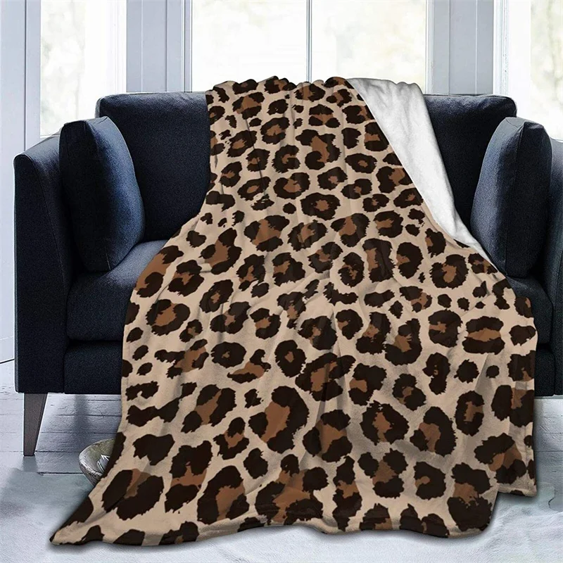 

Leopard Pattern Navajo Cubre Throw Blanket 3D Print Sherpa Super Comfortable Nordic Manta Sonic