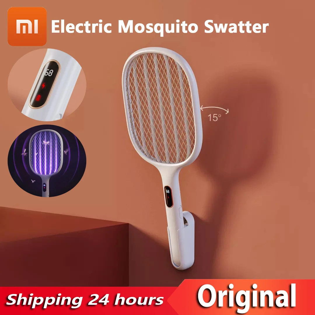 

Xiaomi New Qualitell Smart Digital Display Electric Mosquito Swatter 2in1 Portable Type-C Charging Wall-mounted Mosquito Killer