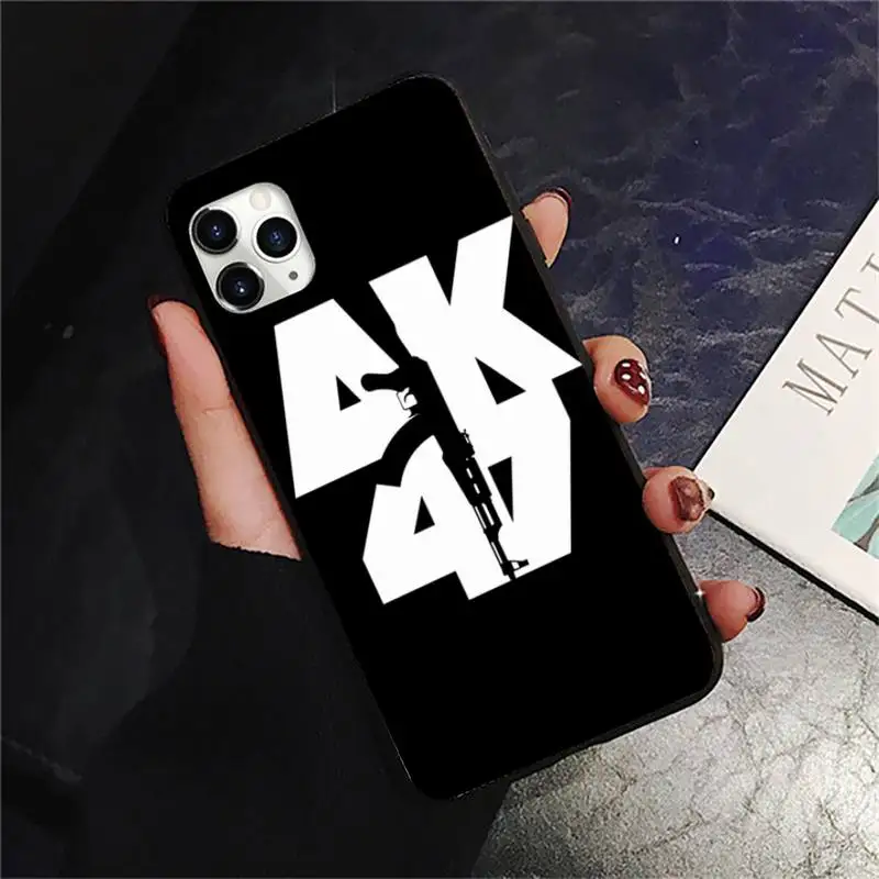 

AK-47 gun Phone Case for iPhone 11 12 pro XS MAX 8 7 6 6S Plus X 5S SE 2020 XR mini