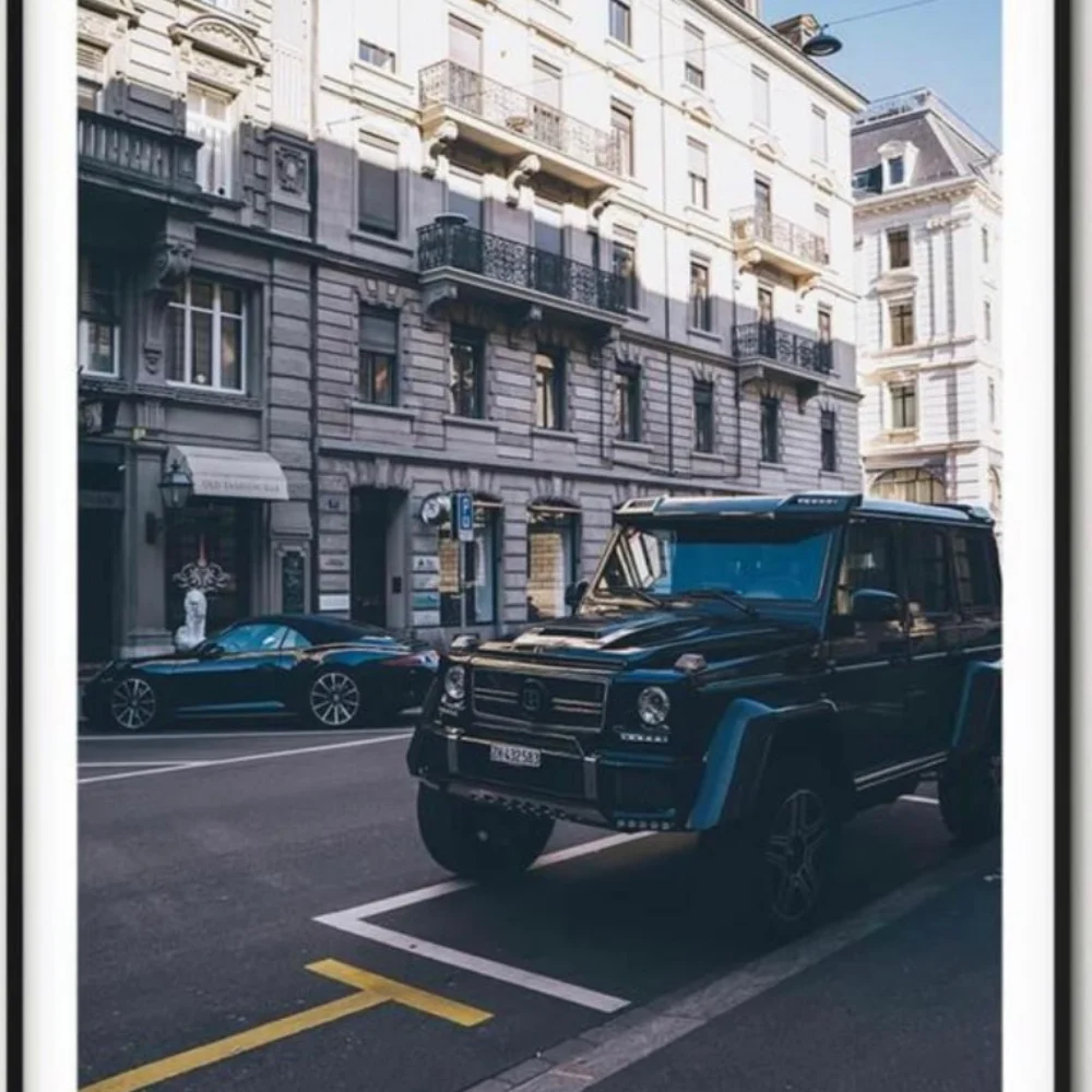 

Европейская живопись на холсте, ретро красивый автомобиль, Современное украшение для дома, без рамки, водонепроницаемый постер с чернилами,...