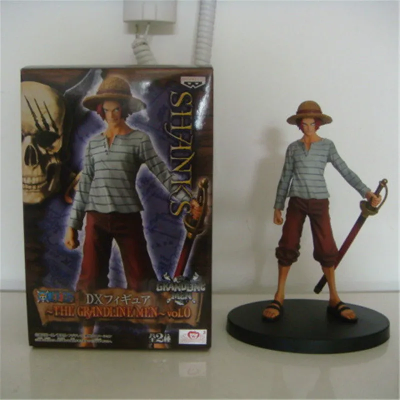 

6" Anime One Shanks Piece Red Hair Pirates Four Emperors Golden Cat Sticker Original Ver. PVC Action Figure Toy BOX 16CM Q338