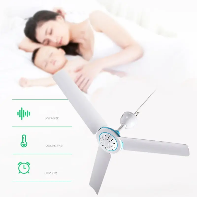 

50cm 12V Ceiling Fan Air Cooler Hanging Fan for Camping Outdoor Tent Home Bed G92E