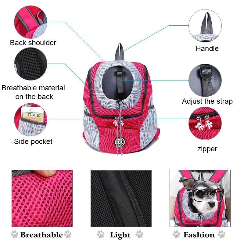 Переноска для собак домашних животных из двойной плечевой Портативный дорожный