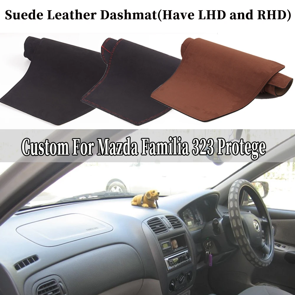 

Accessories Car-styling Suede Leather Dashmat Dashboard Cover Dash Mat Carpet For Mazda Familia 323 Protege 1998 1999 2000 2003