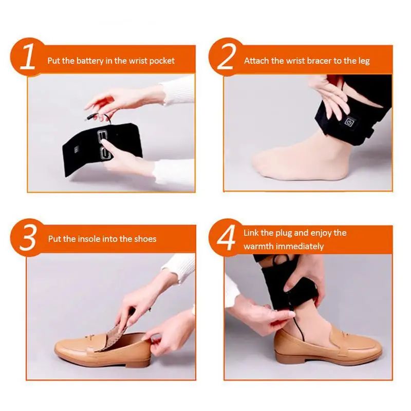 Электрические нагревательные стельки трехуровневый термостат литиевая стелька