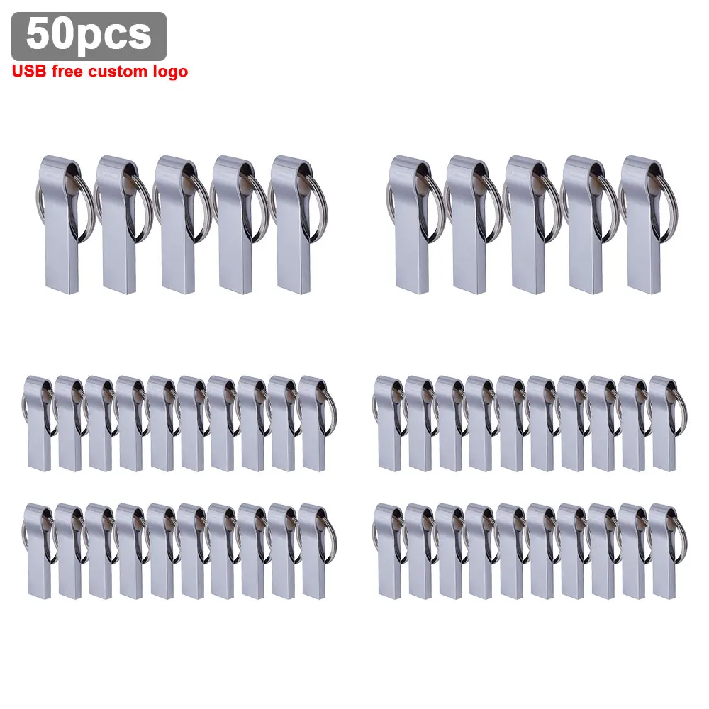 

50pcs/lot Business USB Flash Drive 64GB Metal Pendrive High Speed Usb Stick 32GB Pen Drive Real 16GB 8GB usb Flash free logo