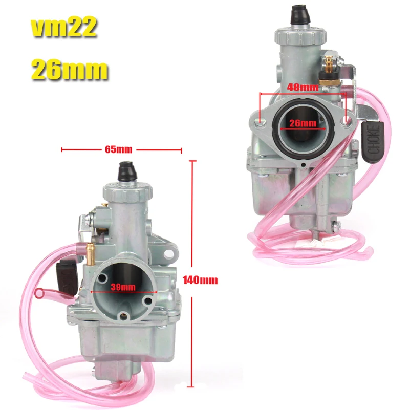 Фото Карбюратор Mikuni VM16 VM22 VM24 VM26, карбюратор для Honda, для мотоциклов Yamaha 110cc-250cc Dirt Pit Bike ATV, 19 мм, 26 мм, 28 мм, 30 мм №3