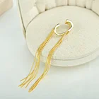 Сетчатые красные индивидуальные нишевые Дизайнерские Длинные серьги-клипсы с кисточкой без отверстия для ушей темпераментные новые серьги в стиле панк для девушек