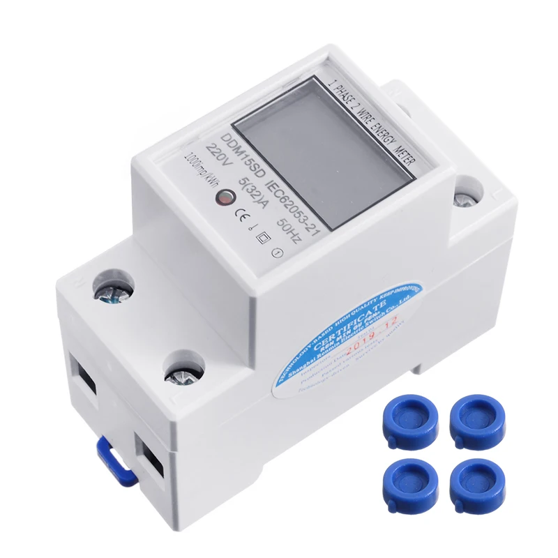 1Pc Energy Meter KWH-Watt Electric 1 Phase Approved Consumption Smart For DIN rail 5 (32) A 230V | Инструменты