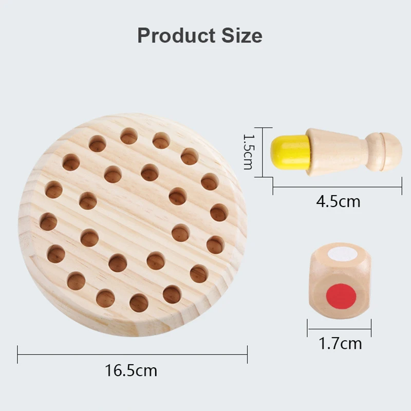 

Kids Wooden Memory Match Stick Chess Fun Color Game Board Puzzles Educational Color Cognitive Ability Learning Toys For Children