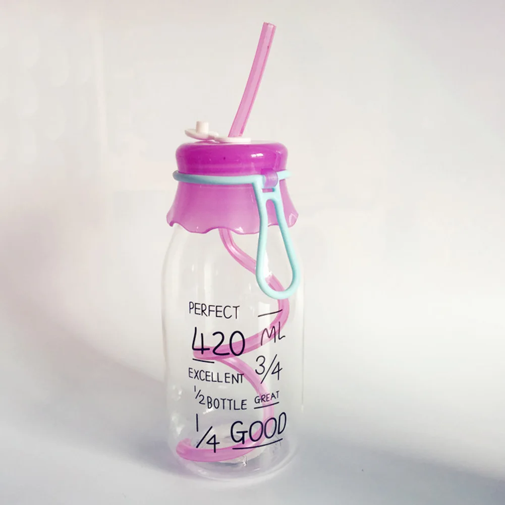 Новое поступление 420 мл прозрачная стеклянная бутылка для фруктового сока крутой