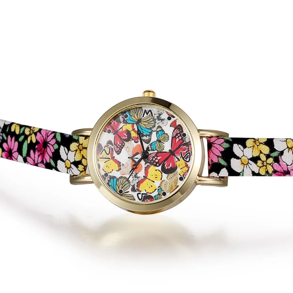 

2020 New Butterfly Print Women Watch Leather Strap Fashion Casual Watch Waterproof Quartz Women Watch Relogio FemininoRelojMujer
