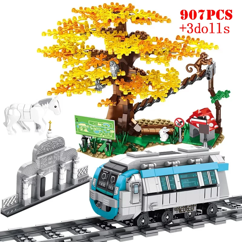 Конструктор городской технический Железнодорожный трек железнодорожная