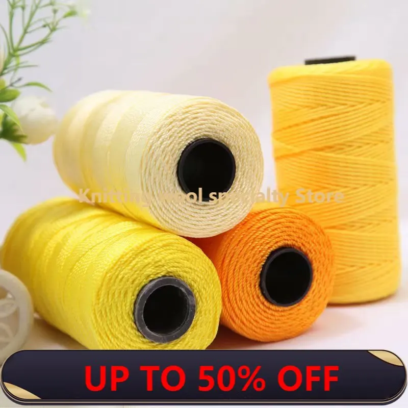 

2PCS Silk Twisted String Handmade Crochet DIY Hat Crochet Shoes Cushion Doll Line Medium Thickness Wool Wool Yarn