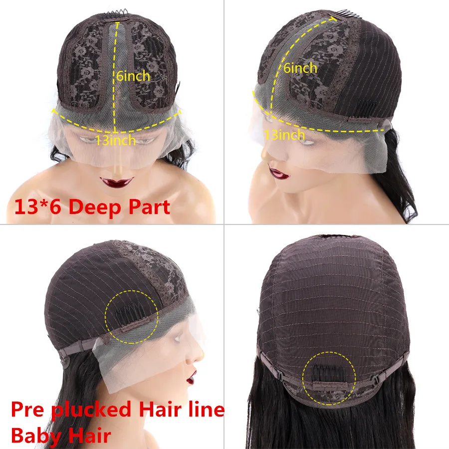 

Roselover 180% Honey Blonde Lace Part Wigs Human Hair Wigs Ombre Long Wavy Remy Brazilian Hair Deep Middle Parting Pre Plucked