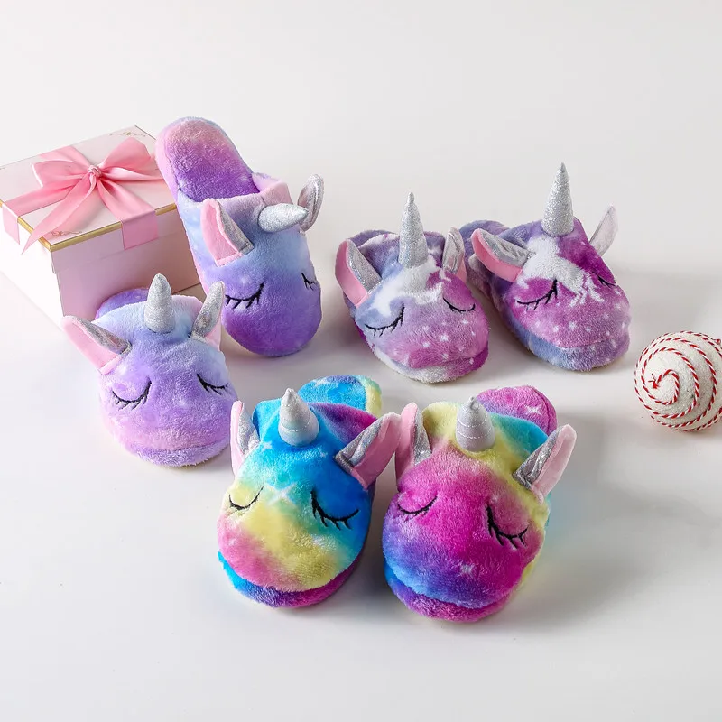 

Kigurumi Unicorn Slippers Kids Cartoon Animal Claw Onesies Pajama Baby Home Shoes Boys Girls Women Adult Casual Cosplay
