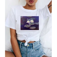 fashion women t shirt harajuku aesthetic cute funny tshirt 90s painting ulzzang casual tops tees t shirt female clothes