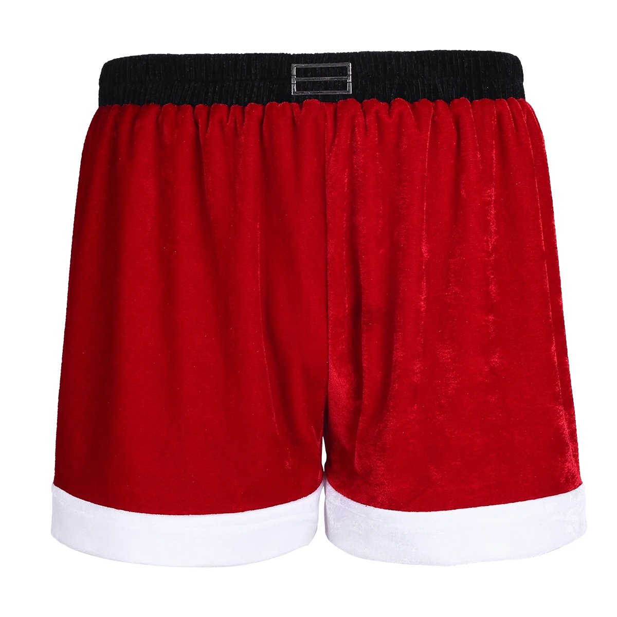 

2020 Newest Red Mens Flannel Christmas Santa Claus Costume Holiday Boxer Shorts Mens Fastive Shorts New Year Wear Shorts Pants