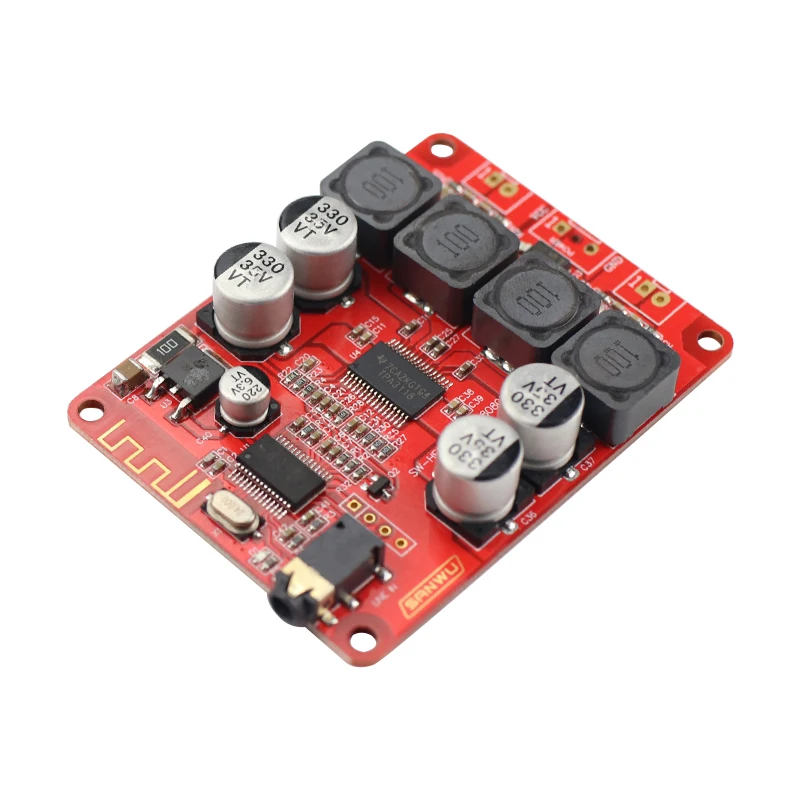 TPA3118 стерео Bluetooth цифровой усилитель мощности плата 2X30 Вт AUX 8-26VDC Bluetooth V5.0