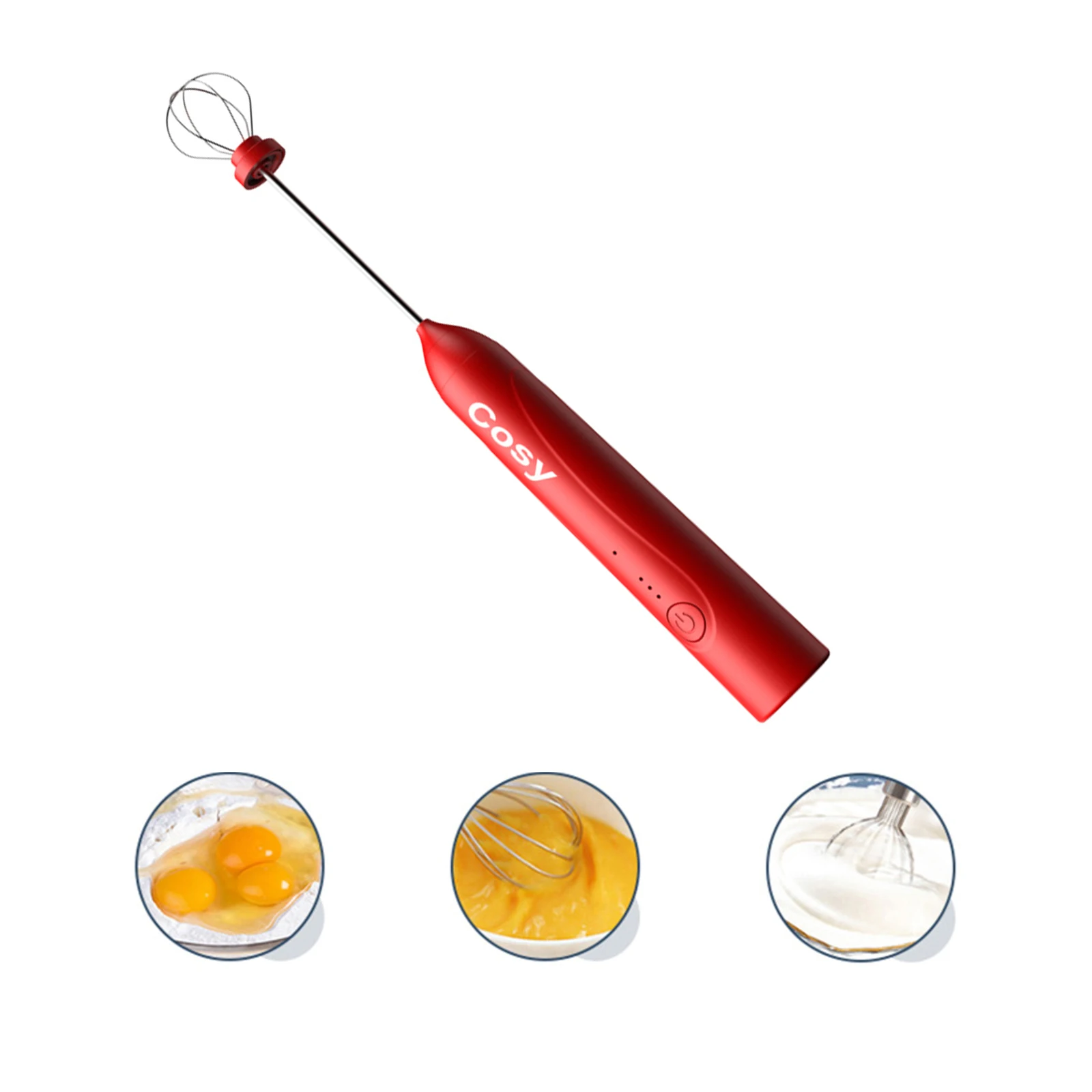 

USB Electric Egg Beater 304 Stainless Steel Egg Whisk Manual Hand Milk Cream Mixer Self Turning Egg Stirrer Kitchen Egg Tool