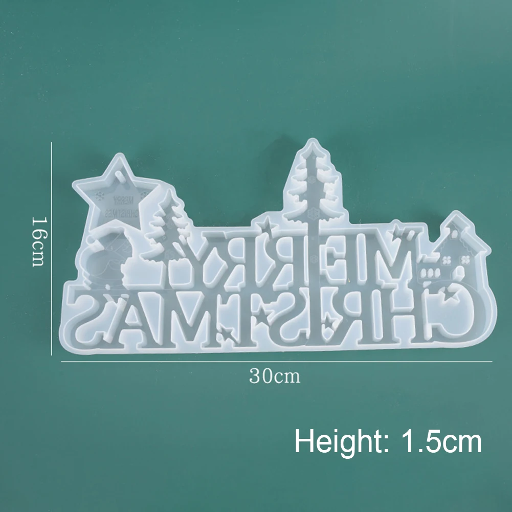 

Merry Christmas Letter Silicone Mold DIY Crystal Epoxy Handmade Craft Mould Xmas Display Ornament Holiday Decoration