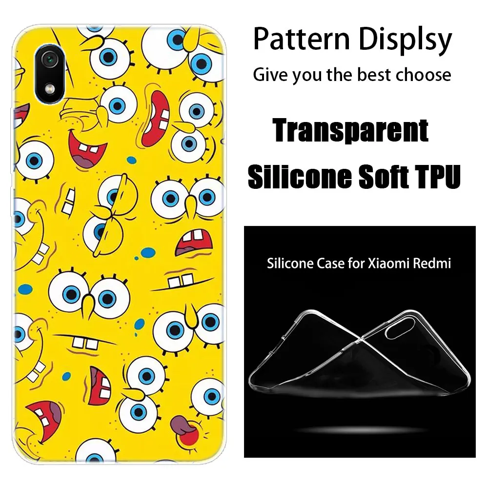 Горячий силиконовый чехол SpongeBob квадраты лучший друг для Xiaomi Redmi K20 Pro 7 7A 6 6A 4X5 Plus S2 GO Note 8 7 6 5 Pro 4
