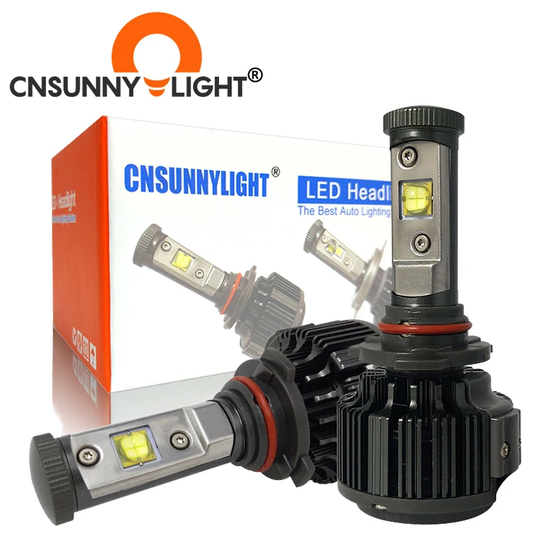 Автомобильные фары CNSUNNYLIGHT H4 Hi/Lo H7 светодиодный H11 9005 9006 80 Вт 8000лм 6000 К белые