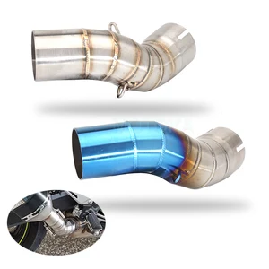 motorcycle exhaust system kawasaki z900 2018 2019 slip on middle link pipe adapter fit for universal modified 51mm muffler joint free global shipping