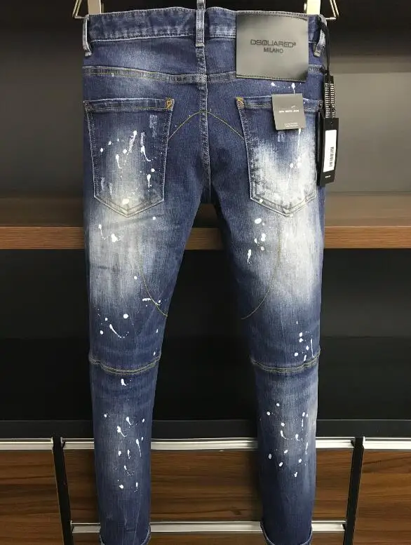 Authentic Classic Dsquared2 Men Jeans Pencil Pants Party Casual Pants Streetwear 2021 Denim Male Clothing 9816