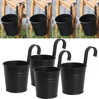 1pcs hanging flower pots home garden detachable hook planters outdoor indoor flower bucket plant holder basket wall mount pot