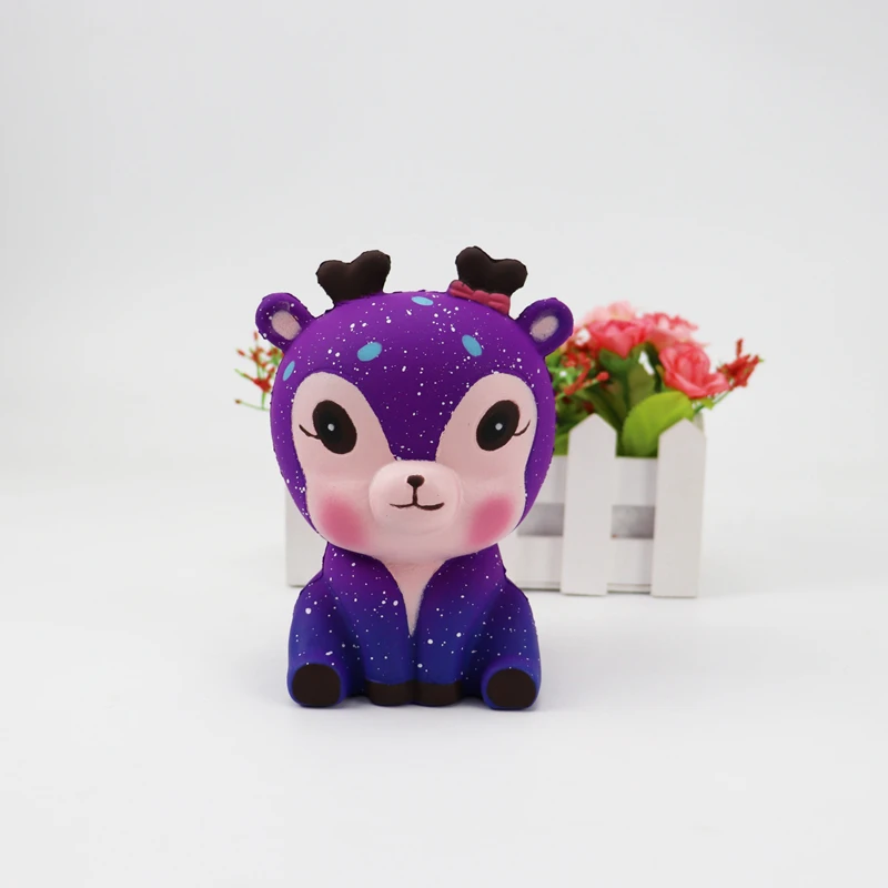 Мягкие игрушки для детей кавайные забавные антистрессовые с оленем из сквоша