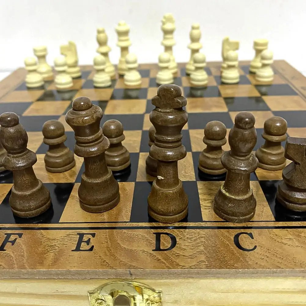 

29,5 см складная деревянная шахматная Винтаж шахматы 3 в 1 Складная деревянные шашки нарды Шахматный набор для Крытый игровой набор для детей