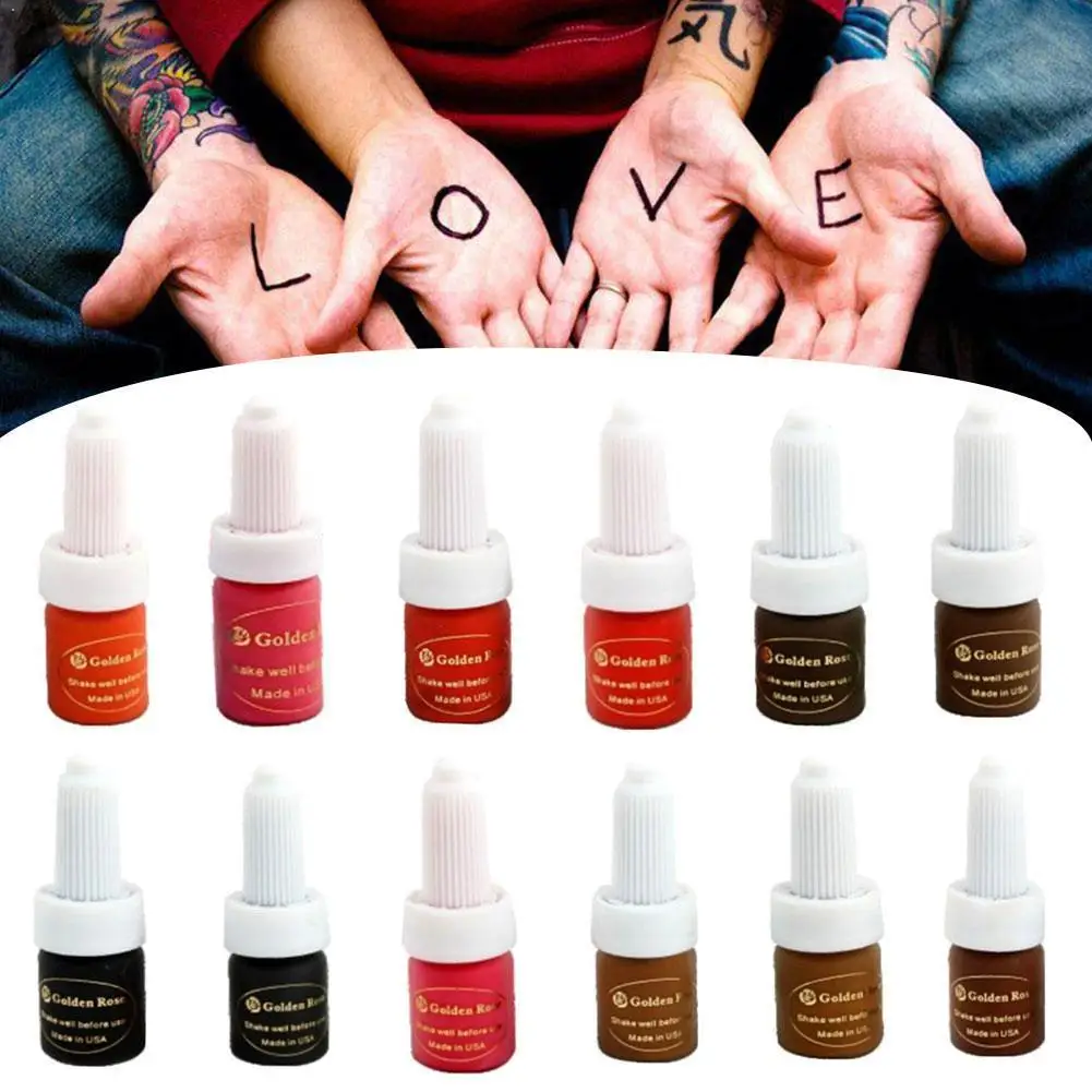 

5 мл чернил для татуировок, Перманентный макияж, микропигмент, косметическая подводка для губ и бровей, для микроблейдинга, цвет G0C4