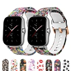 Ремешок 2220 мм для Samsung Galaxy Watch 4 Classic 42 мм 46 ммGearS3Active 2 4044 мм, браслет с принтом для Huawei GT 2-2e-pro