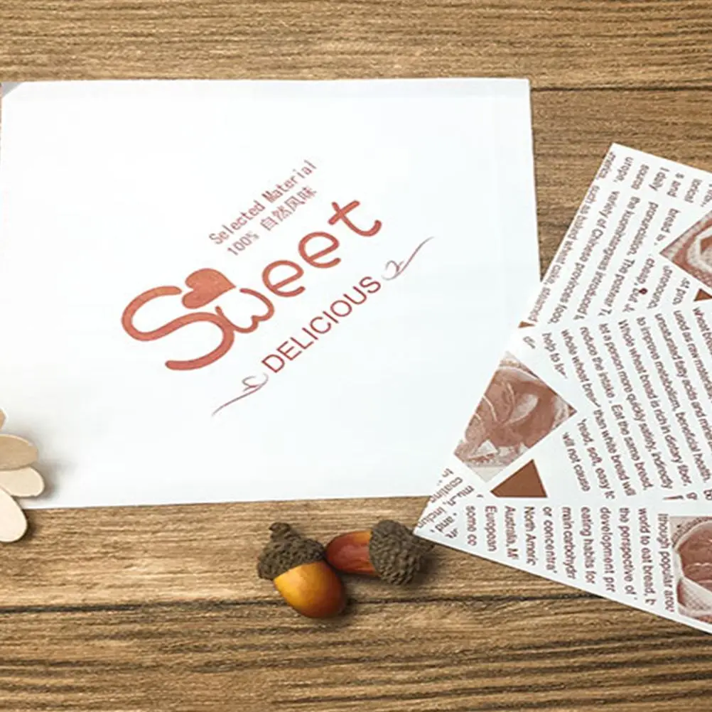 200 шт. одноразовая оберточная бумага для сэндвичей треугольный пакет мешок