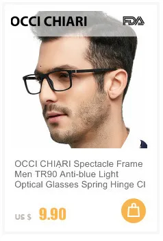 OCCI CHIARI, модный бренд, мужские лоскутные очки, дизайн, прямоугольные очки, прозрачные линзы, оптическая оправа, очки, W-CERIONI