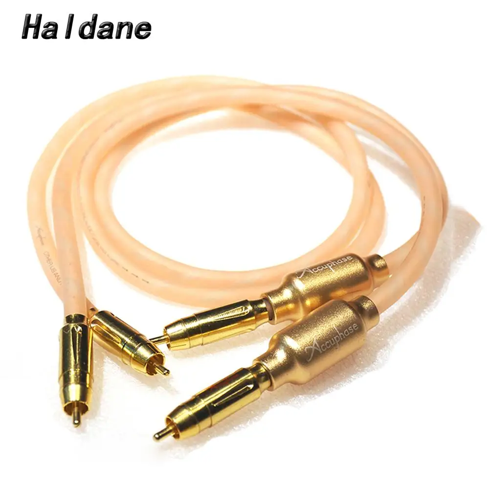 

Haldane Pair HIFI Audio Audiophile Silver Plated + Pure Copper RCA Interconnect Cable for Amplifier CD DVD player Speaker