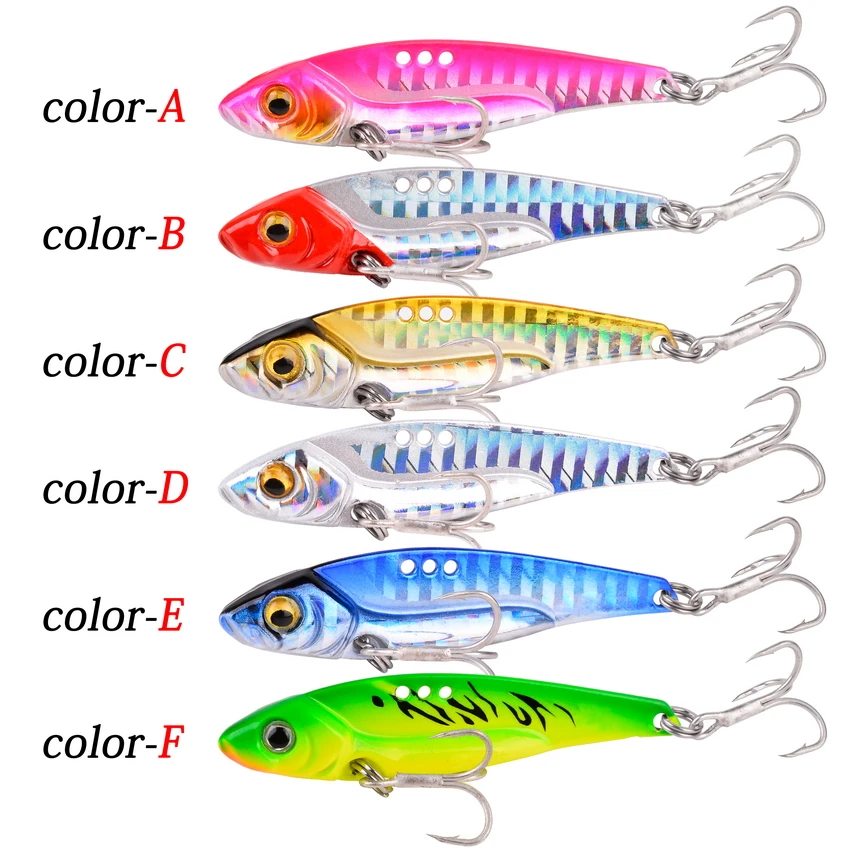 Metal Vib Blade Lure 7/10/12/14/15/18/25G Sinking Vibration Baits Vibe for Bass Pike Fishing Blue Silver Gold Pink Green Lures