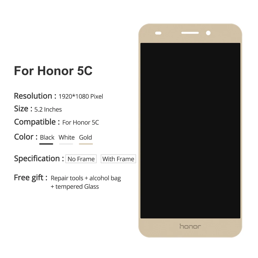 Для huawei Honor 5C ЖК-дисплей Honor 7 Lite Дисплей Сенсорный экран дигитайзер для huawei Honor 5C ЖК-дисплей с рамкой NEM-L21 NEM-L51 Замена