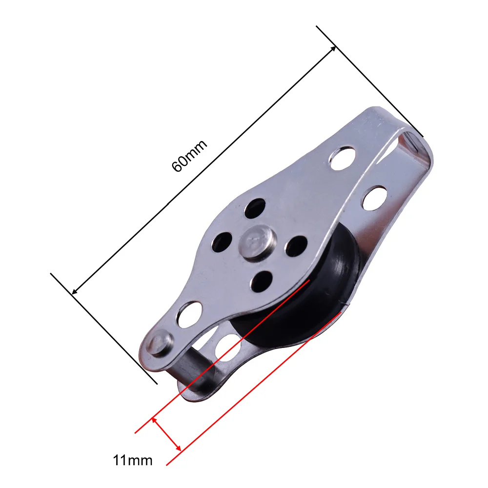 2 шт. Нержавеющая сталь 316 шкив 60 мм блоки трос нейлон вышлите ваш заказ прямо к