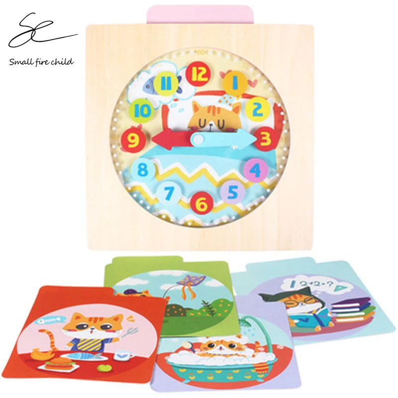 Новые цифровые деревянные часы для раннего детского образования детские рабочие