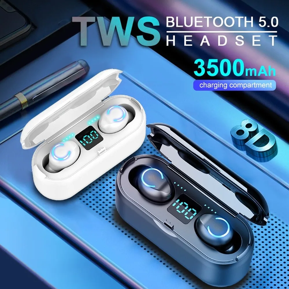 F9 13 TWS беспроводные наушники Bluetooth 5 0 HIFI мини вкладыши Спортивная гарнитура для