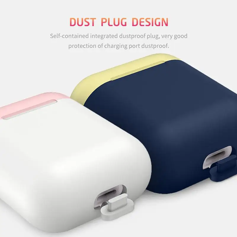 3 Color Cover Silicone Earphone Case For AirPods Protective Skin Accessories for Apple Airpods Charging Box | Электроника